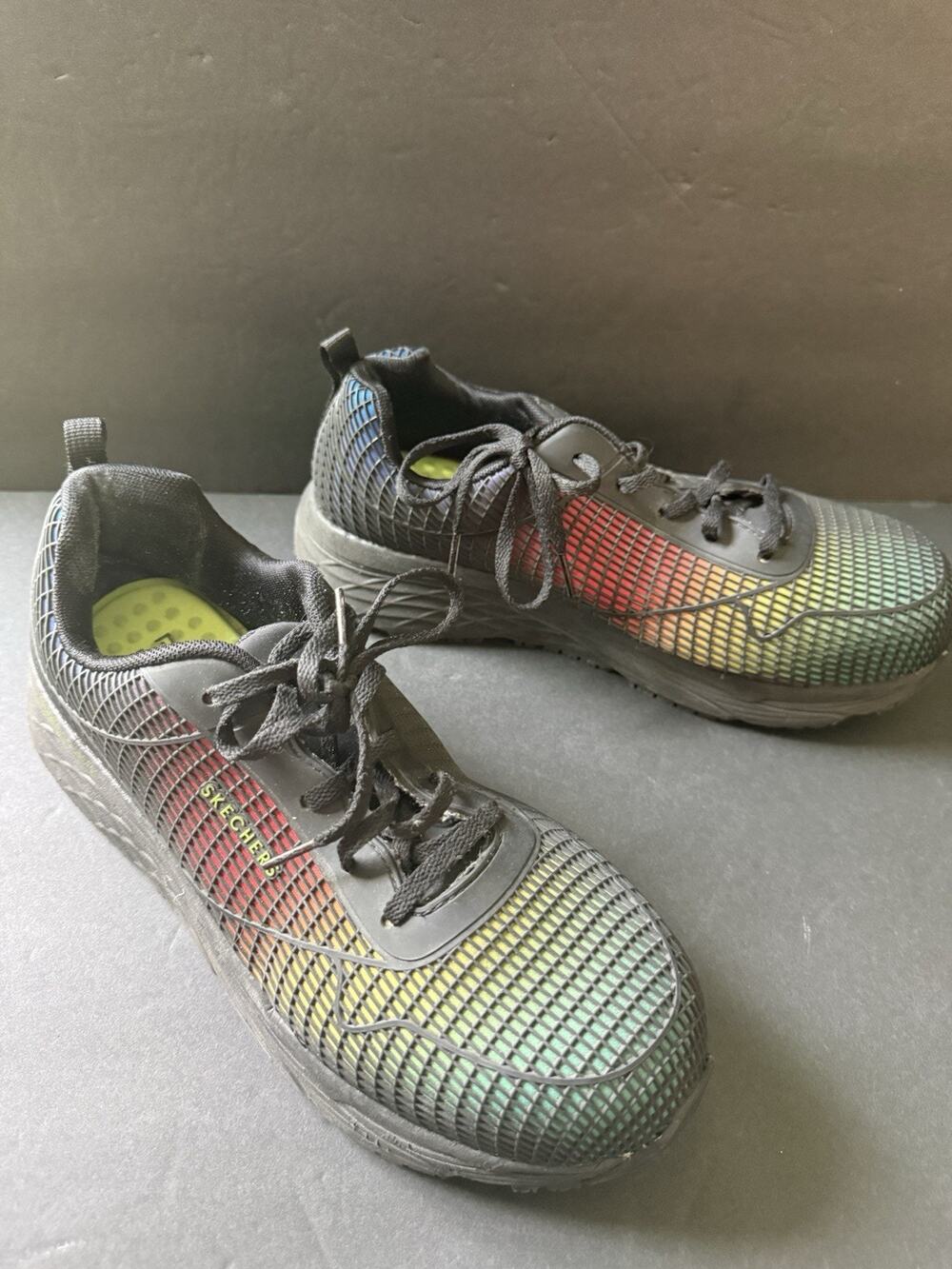Skechers Max Cushioning Elite SR Slip Resistant Work Shoes Women's Size 9.5 BKMT